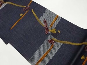 宗sou 未使用品 三幸織物製 色紙に短冊・抽象模様織出し洒落袋帯