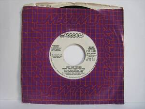 【7”】 THE JACKSON SISTERS / ●白プロモ MONO/STEREO● (WHY CAN'T WE BE) MORE THAN JUST FRIENDS US盤 ジャクソン・シスターズ