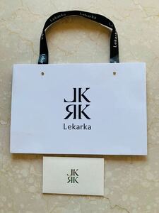 【新品未使用】LEKARKA レカルカ デパコス 手提げ袋 ショップバッグ 紙袋 ショッパー ギフト プレゼント用 ショップ袋 ショッピングバッグ 