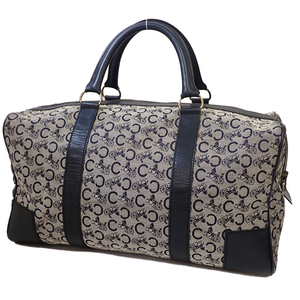 Celine Boston Bag Handbag Travel Bag Travel Bag C Macadam Canvas Leather Gray x Navy TK3560, Celine, Bag, bag, Boston bag
