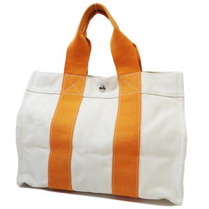 Hermes Handbag Tote Bag Bora Bora Canvas Ivory x Orange TK3562, Hermes, Bag, bag, others
