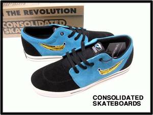 27.0cm【CONSOLIDATED コンソリデーテッド コンソリ SKATEBOARDS スケートボード スニーカー BS DRUNK 3 SHOES スエード バナナ】