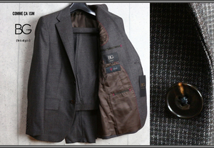  new goods Comme Ca Ism BG top class YUNSA cloth Classic model wool tweed suit S dense brown 5 ten thousand jpy / total reverse side /COMME CA ISM/ Be ji-2