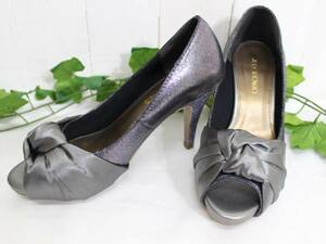  new goods *ope-k dot clip *g Ritter heel pumps 24.5cm