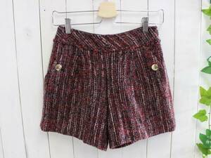  beautiful goods * Ships ships×PONTETORTO*ITALY made fine quality tweed short pants S*