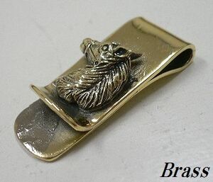 真鍮製Brass馬ホース フェイス ブラス マネークリップ
