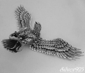  серебряный 925 оригинальный серебряный очень большой Eagle & Sune ik подвеска / крыло передвижной тип /1 пункт ограничение 
