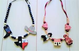  America made hand made wooden necklace 2 piece set 