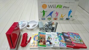 Wii限定モデルセット+ゲームソフト7本+WiiFitプラスなど