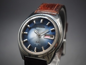 美品 クリーニング済 稼働点検済 SEIKO セイコー ファイブ 5 アクタス ブルーグラデ 70年代 カレンダーOK 新品ベルト