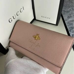 Gucci グッチ　アニマリエ　Bee 蜂　ベージュ　長財布