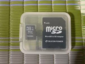 TOSHIBA　micro SDHC カード16GB + Silicon Power SDアダプタ付