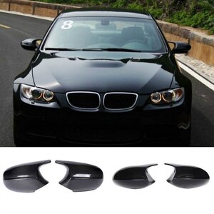 カーボンファイバーABSミラーカバー,BMW E90,E91,05-07,E92,E93,06-09,LCI,2個