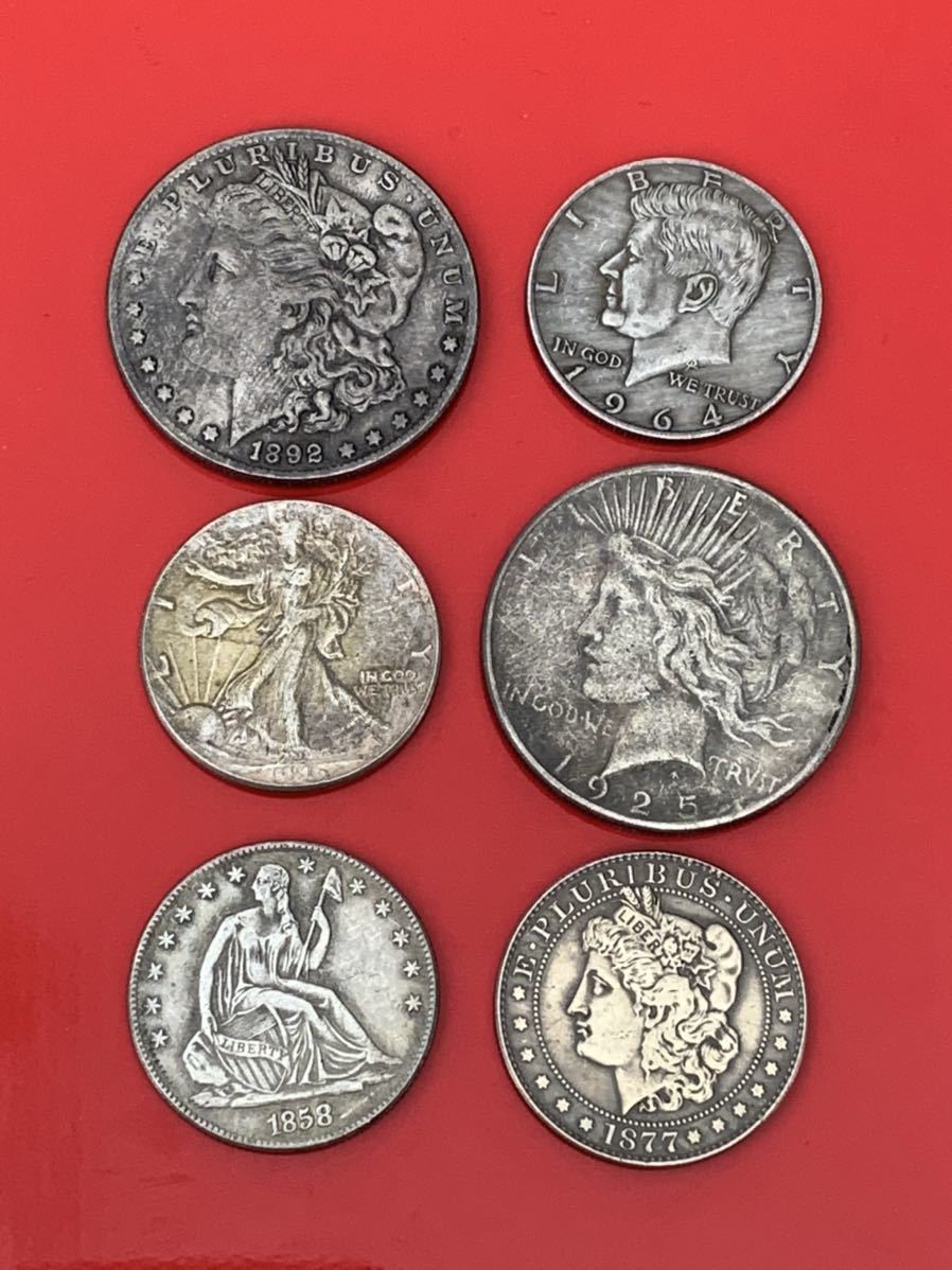 期間限定キャンペーン 【超貴重】 アメリカ 貨幣セット 銀貨４枚含む6 