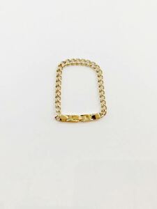 [ beautiful goods ] Vintage champagne gold bracele flat lion stamp have 