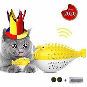 イエロー 新しい猫用おもちゃ またたびトイ ペットのおもちゃ ミント人工魚 ペット用品 猫歯ブラシ かみ傷に強い きれいな歯 ね