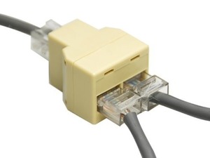 LANケーブル 延長コネクタ 2分岐 8極8芯 RJ45 中継コネクタ 5個