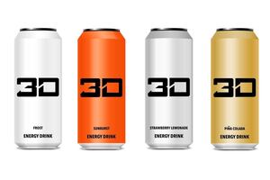 3D Energy Drink エナジードリンク 4本セット 低糖質 低カロリー ノンシュガー
