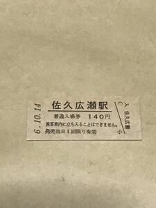 JR東日本 小海線 佐久広瀬駅（平成6年）