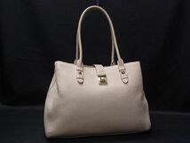 1円 ■美品■ FURLA フルラ ジョアン レザー ゴールド金具 ハンドバッグ トートバッグ ショルダー 肩掛け レディース ベージュ系 V5559uN_画像1