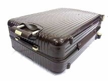 1円 ■美品■ RIMOWA リモワ サルサデラックス ポリカーボネート×ナイロン 4輪 スーツケース キャリーケース ブラウン系 R5702アZ_画像3