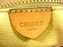 1円 CELINE セリーヌ マカダム柄 ガンチーニ金具 PVC×レザー ハンドバッグ トート 手提げかばん メンズ レディース ブラウン系 V6786CN_画像7