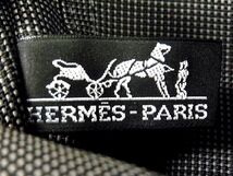 1円 ■美品■ HERMES エルメス エールラインPM キャンバス シルバー金具 ハンドバッグ トート 手持ち メンズ レディース グレー系 V7423JN_画像7