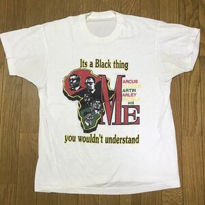 VINTAGE It's A Black Thing You Wouldn't Understand TEE ヴィンテージ 古着 Tシャツ 80s 90s マルコムX ボブマーリー 映画 音楽 RAP TEES