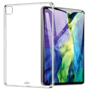 iPad 12.9 第4世代 (2020) ケース TPU素材 耐衝撃 薄型 軽量 背面カバー 透明