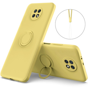 [ бесплатная доставка ]Xiaomi Redmi Note 9T кольцо имеется мягкий чехол TPU защита кейс желтый 