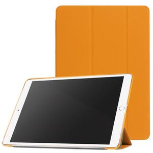 【送料無料】iPad mini4/mini5 用 三つ折スマートカバー 高品質PUレザーケース　オレンジ