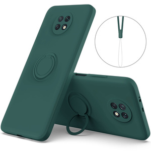 [ бесплатная доставка ]Xiaomi Redmi Note 9T кольцо имеется мягкий чехол TPU защита кейс moss green 