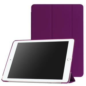 【送料無料】iPad Pro9.7 用 PUレザーケース 三つ折スマートカバー☆超薄　軽量型　スタンド機能 高品質PUレザーケース☆パープル