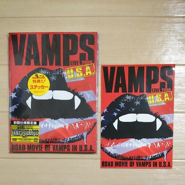 VAMPS LIVE 2009 U.S.A【初回仕様限定盤DVD】【ｼﾞｬｹｯﾄ同様ｽﾃｯｶｰ付き】 【値下げ】