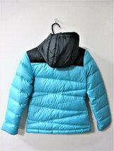 U6374N 中古/保管品 NIKE ナイキ ダウンジャケット DOWN JACKET フード付き HO150509YNG レディース Mサイズ グリーン ブラック_画像3