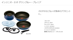 ◆送料無料◆新品◆T-fal◆インジニオ・ネオ グランブルー プレミア セット9◆ガス火専用◆品番:L61491◆即決◆