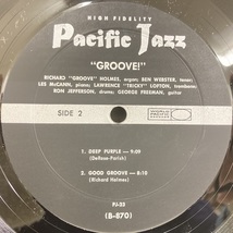 ■即決 Richard Groove Holmes / Groove 31704 米盤、ミゾ無しBar Mono リチャード・グルーヴ・ホルムズ Ben Webster _画像2