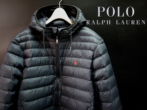 新品 POLO RALPH LAUREN ラルフローレン【XLサイズ】高級 PACKABLE DOWN JACKET ダウンジャケット ポニー刺繍 /BLACK