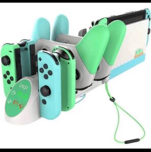 Joy-Con 充電スタンド 4台ジョイコン 2台プロコン (グリーン)