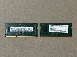 Samsung ノート用メモリ 2gb×2 DDR3-10600 1066Mhz