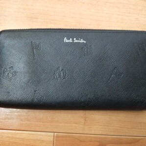 Paul Smith ポールドローイング 長財布 ラウンドジップ ブラック