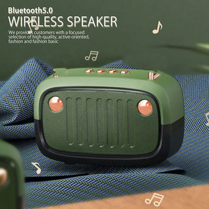 Bluetooth スピーカー スマホ ブルートゥース 小さい 小さめ ワイヤレス 無線 充電 レトロ おしゃれ iPhone 高音質 7988126 オリーブ