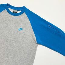 ☆2枚セット NIKE ナイキ 90s ロゴ ジップアップ & ラグラン 裏起毛 スウェット 古着 ヴィンテージ vintage セット売り_画像4