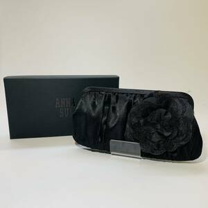 ANNA SUI Anna Sui pouch flower black 