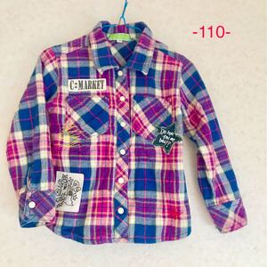 C MARKET 長袖 シャツ 110 チェック柄 ネルシャツ