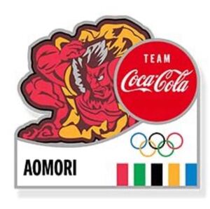 送料無料 2020 東京オリンピック コカ・コーラ オリンピック聖火リレー 都道府県ピン 青森県 ピンバッジ 非売品 AOMORI