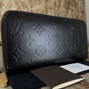 ルイヴィトン 1円★美品★ 黒 ジッピーウォレット ラウンドファスナー 財布 モノグラム 男女 ビトン ヴェルニ CA3088 ブラック