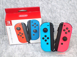 【中古】Nintendo Switch Joy-Con[L] ネオンレッド/[R] ネオンブルー HAC-A-JAEAA ジョイコン(LMA534-2)