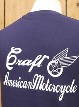 CRAFT American Motorcycle Tシャツ ネイビー XL ロゴTシャツ CR1911_画像4