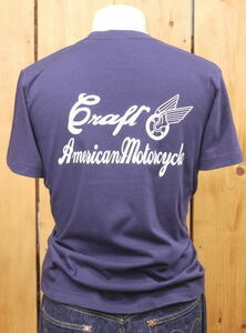 CRAFT American Motorcycle Tシャツ ネイビー XL ロゴTシャツ CR1911